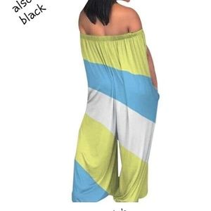 Off the shoulders loose 1 piece(pants)